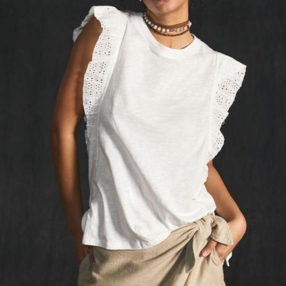 Anthropologie Tops - NWT! Pilcro & The Letterpress/Anthro Sustainable Ruffle-Sleeved Tunic - M